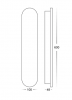 Barline Shadow Aluminium 600mm Brass Wall Light IP65